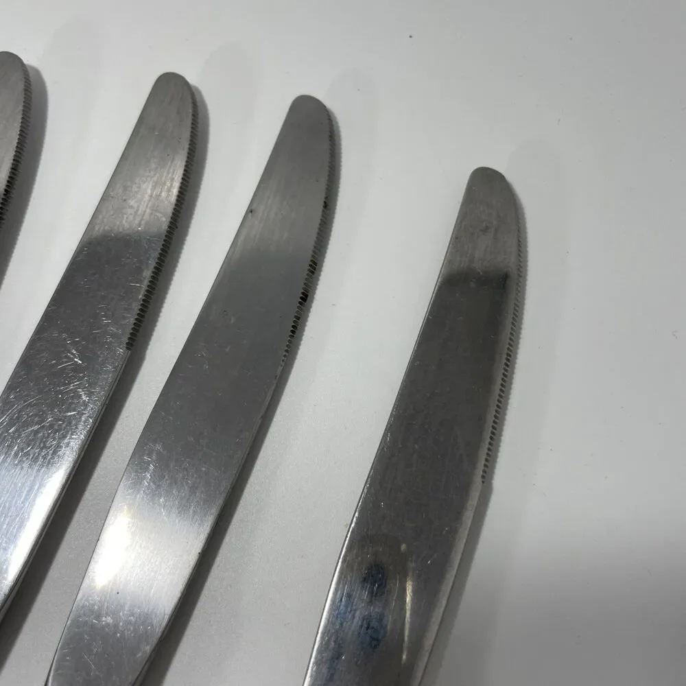 Oneida Gala Impulse Stainless Flatware Set of 8 Dinner Knife Knives Vintage 9”